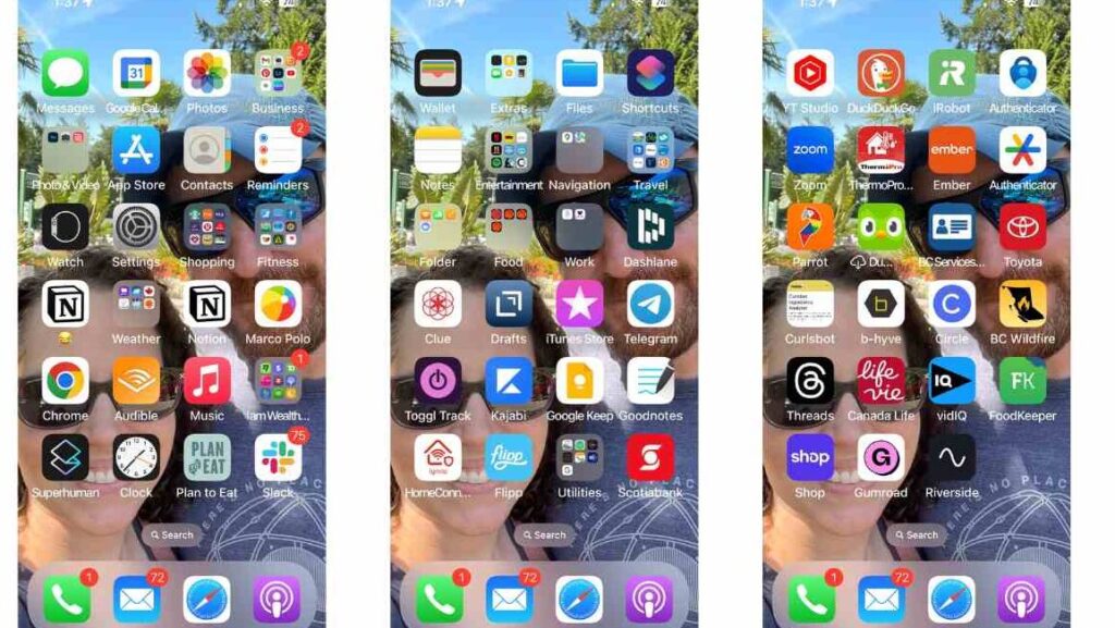 iphone screens showing dozens of apps. This is a great area to address during the 30-day minimalism game