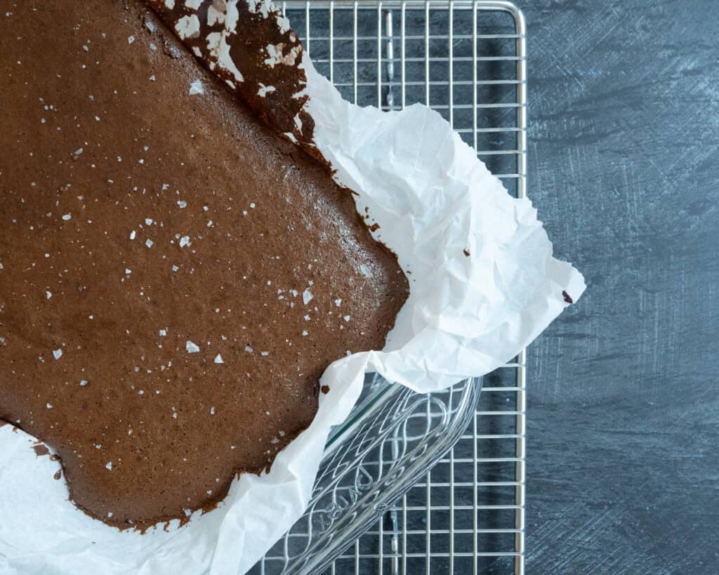 Easy Protein Brownies Cottage Cheese cooling
