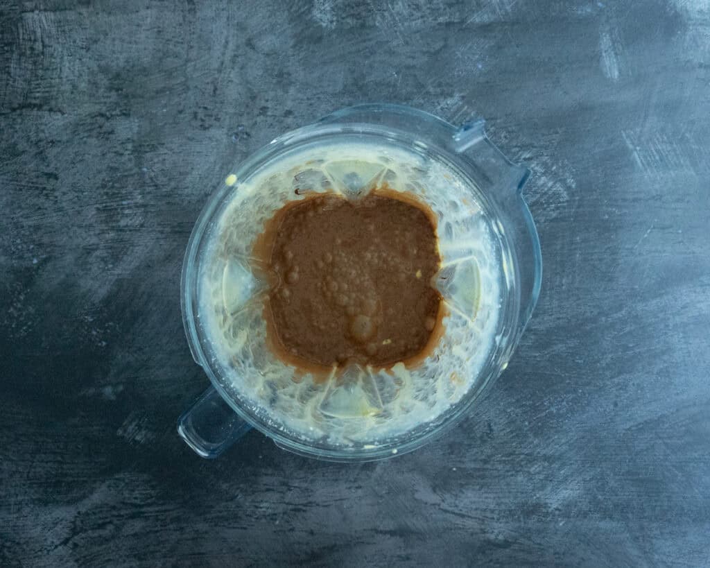 Easy Protein Brownies Cottage Cheese chocolate mixed with eggs