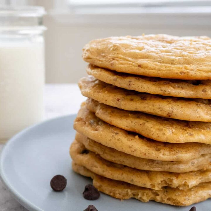 The Best Soft Peanut Butter Protein Cookies with Cottage Cheese 4 with milk in the back
