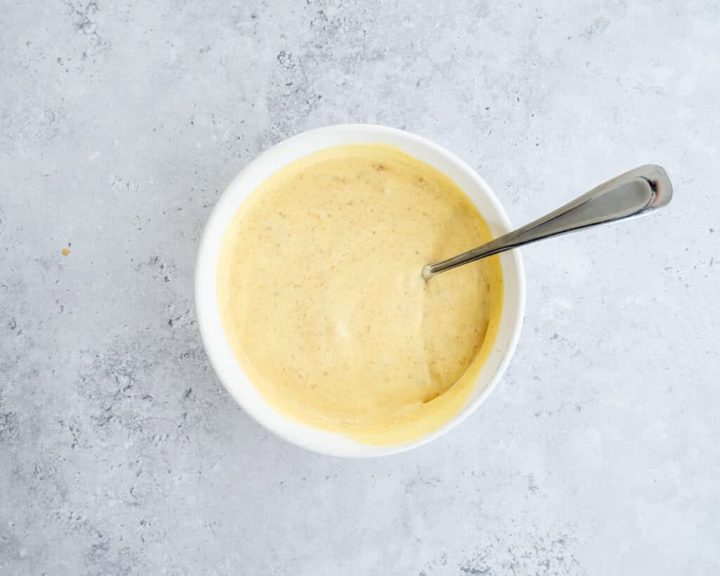 mix peanut butter with wet
