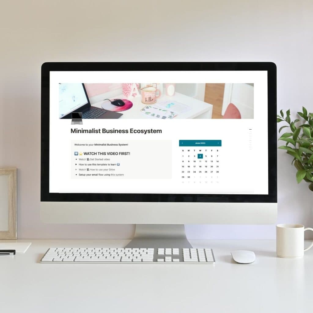 Mockup of Notion Dashboard